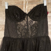 BLACK SPARKLY PRINCESS GOWN