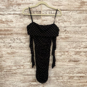 BLACK SPARKLY SHORT DRESS -NEW