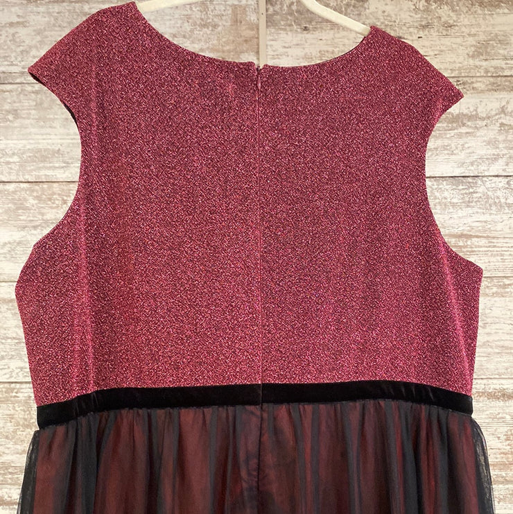 BLACK/PINK A LINE GOWN (NEW)