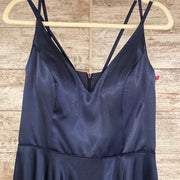 NAVY A LINE GOWN