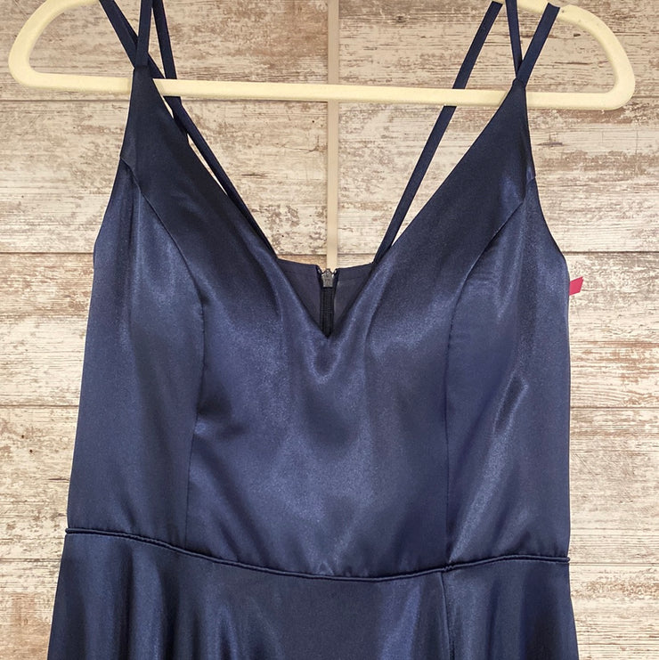 NAVY A LINE GOWN