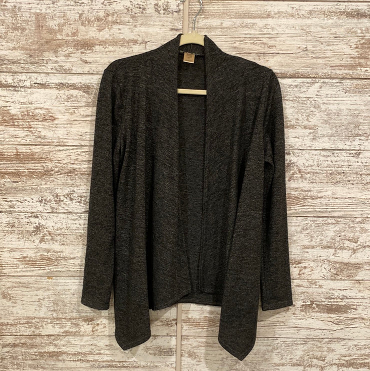 GRAY/BLACK OPEN CARDIGAN