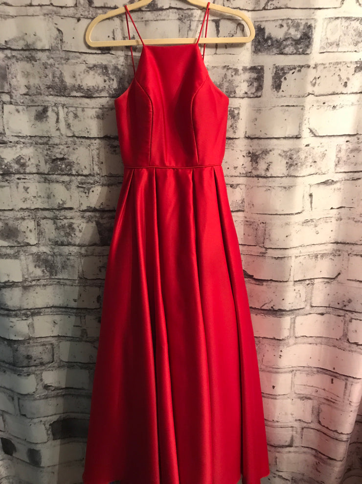 RED A LINE GOWN