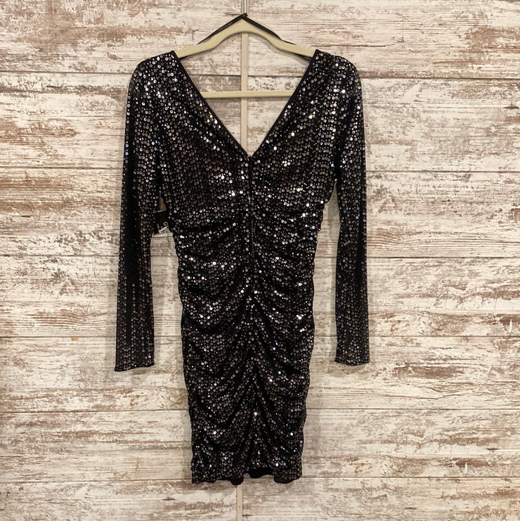 BLACK/SILVER SHORT DRESS-NEW