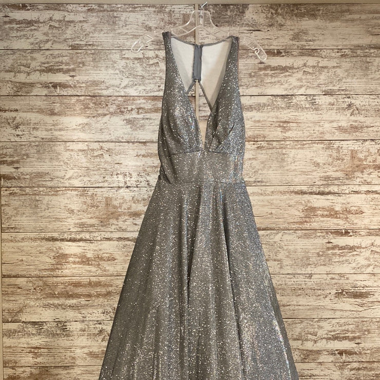 SILVER A LINE GOWN