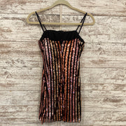 BLACK/GOLD SEQUIN SHORT DRESS