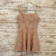 PEACH/SILVER SPARKLY SHORT DRE