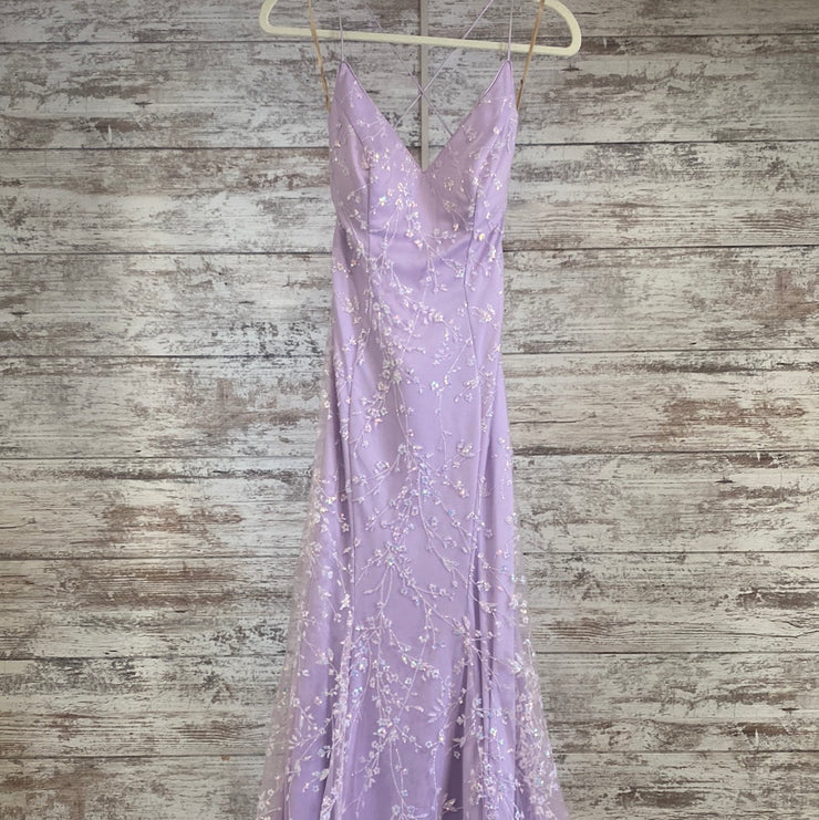 LAVENDER SPARKLY MERMAID GOWN