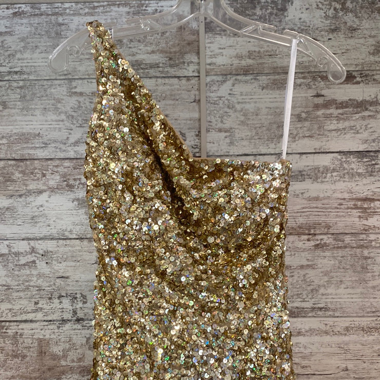 GOLD FULL SEQUIN LONG GOWN