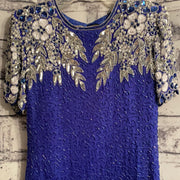 ROYAL BLUE VINTAGE SEQUIN DRES