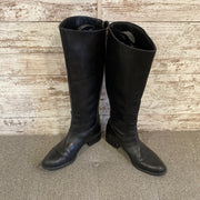 BLACK LEATHER TALL BOOTS $240