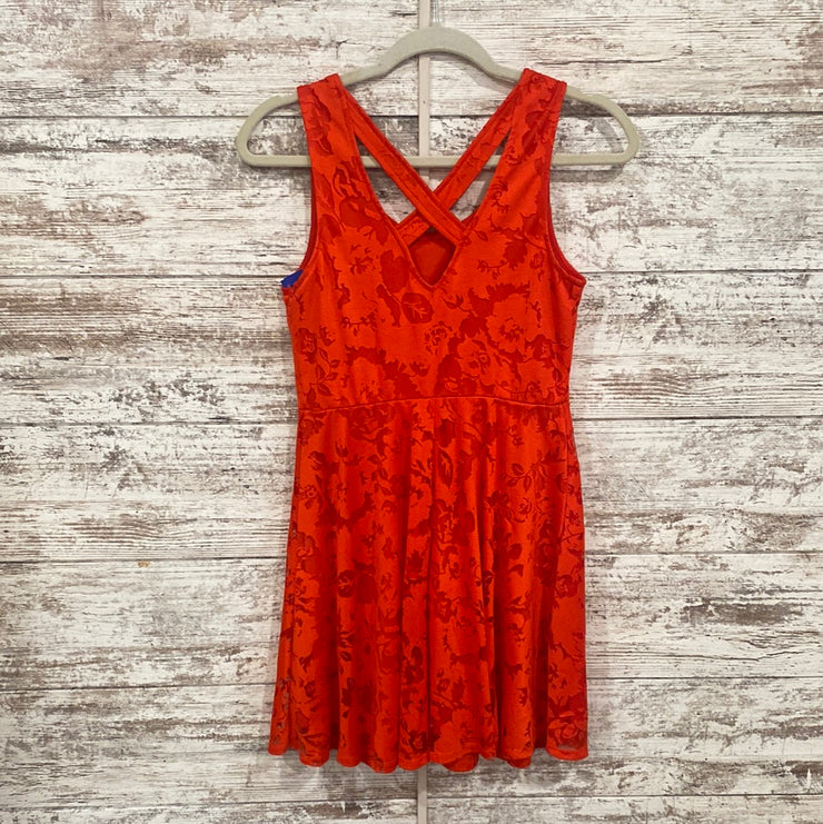 RED LACE SHORT DRESS