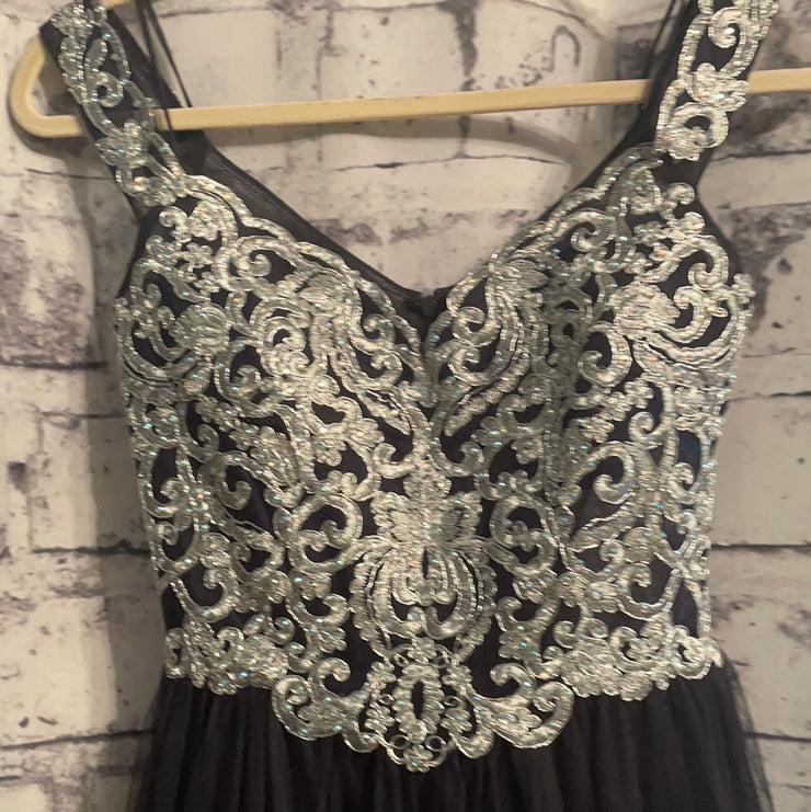 NAVY/SILVER SHORT DRESS