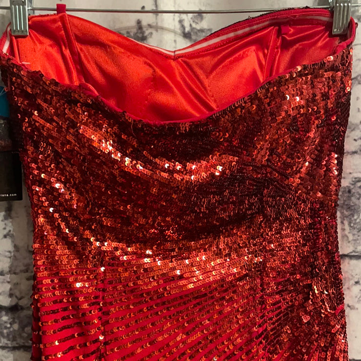 RED SEQUIN LONG DRESS (NEW)