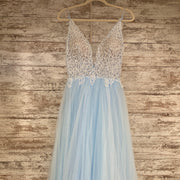 BLUE/WHITE PRINCESS A LINE GOW