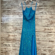 BLUE SPARKLY LONG DRESS (NEW)