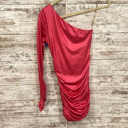 PINK 1 SHOULDER SHORT DRESS