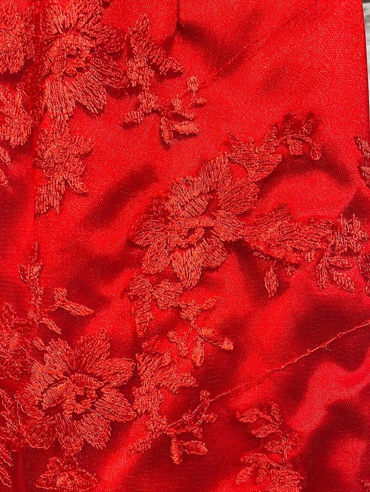 RED LONG EVENING GOWN