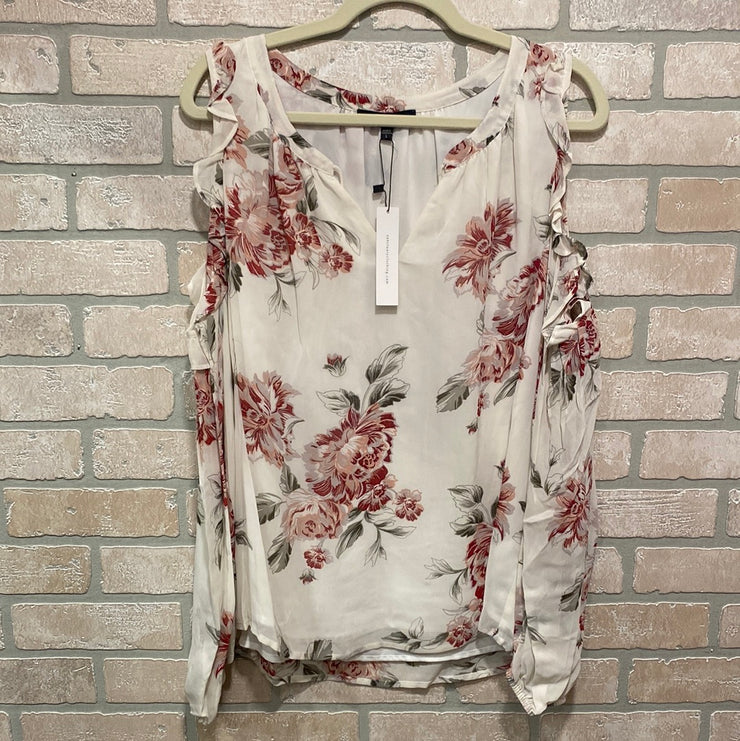 WHITE COLD SHOULDER TOP - NEW