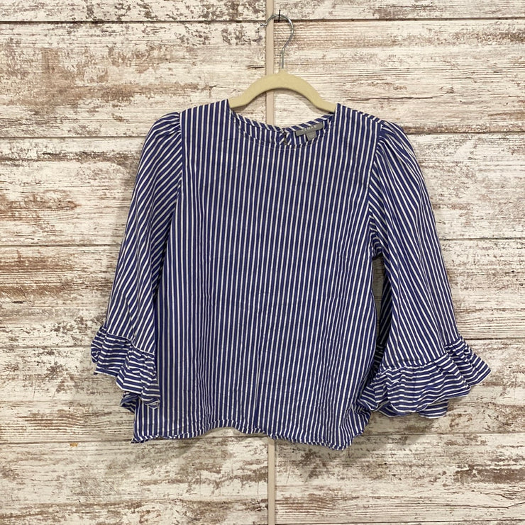 BLUE/WHITE LONG SLEEVE TOP