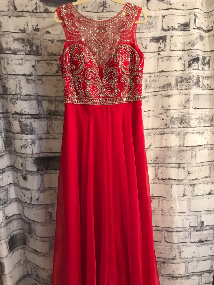 RED LONG EVENING GOWN