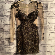 BLACK/TAN SHORT DRESS