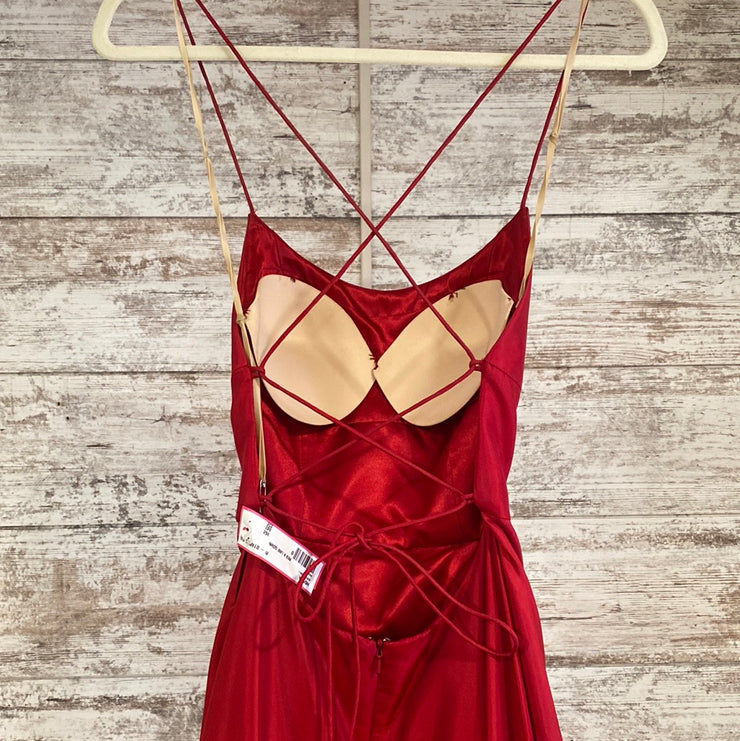 RED A LINE GOWN