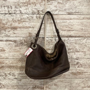 BROWN PEBBLED LEATHER PURSE