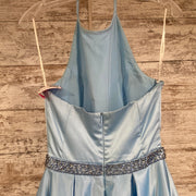 BLUE A LINE GOWN