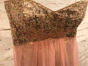PINK/GOLD EVENING GOWN