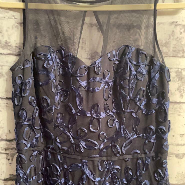 NAVY LONG EVENING GOWN