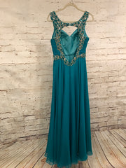 NEW TEAL LONG EVENING GOWN