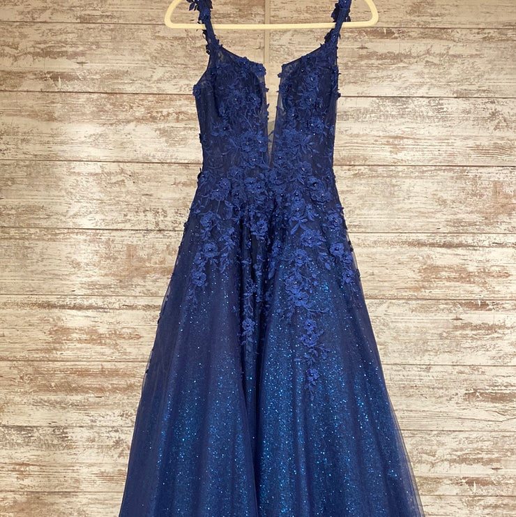 NAVY PRINCESS GOWN