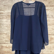 NAVY 2 PC. LONG DRESS SET