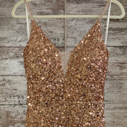 GOLD SEQUIN LONG GOWN (NEW)