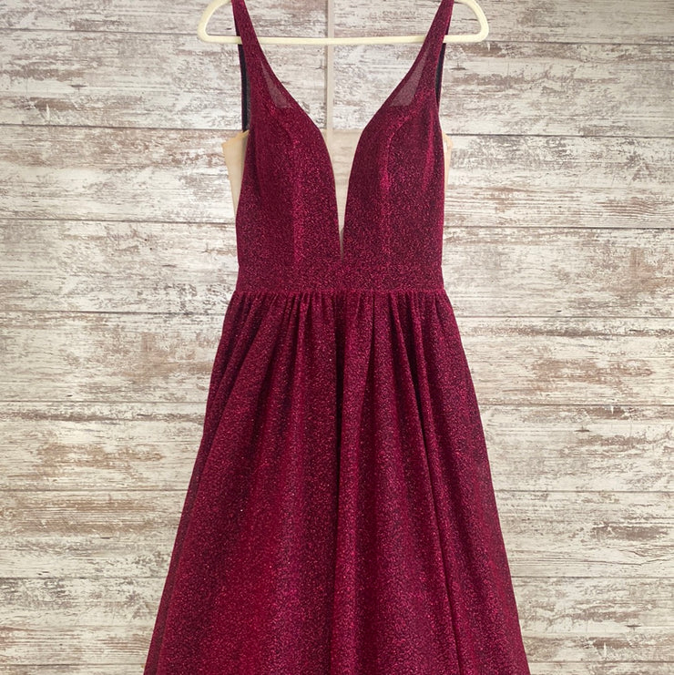 PINK SPARKLY A LINE GOWN