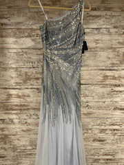 GRAY BEADED LONG DRESS (NEW)