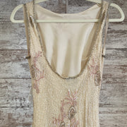 IVORY BEADED LONG DRESS (NEW)