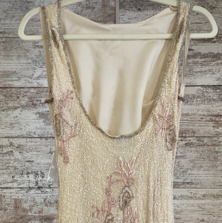 IVORY BEADED LONG DRESS (NEW)