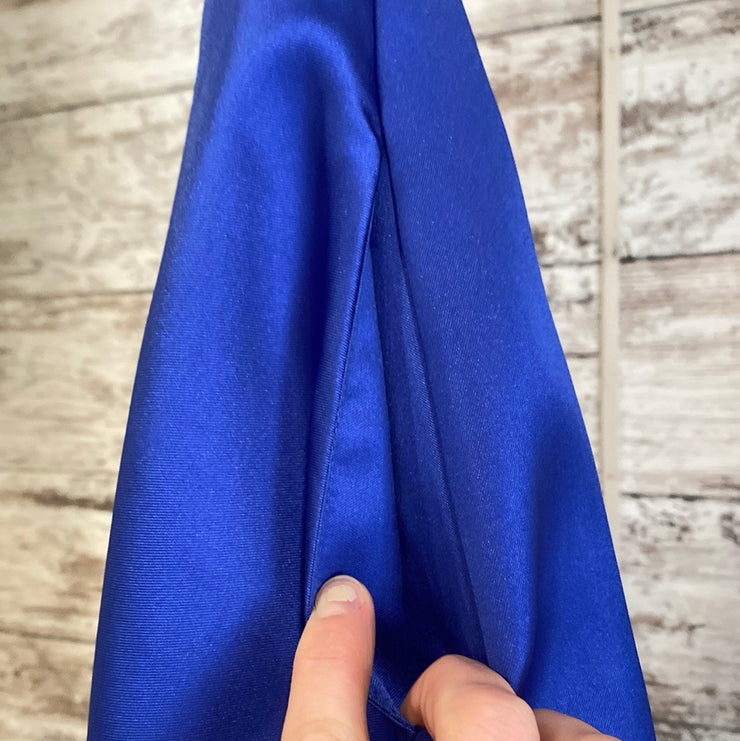 ROYAL BLUE A LINE GOWN