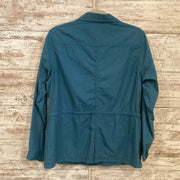 TEAL BUTTON UP JACKET