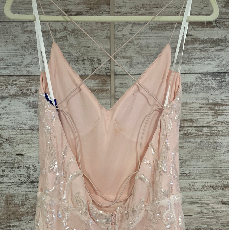 PINK SEQUIN LONG GOWN (NEW)