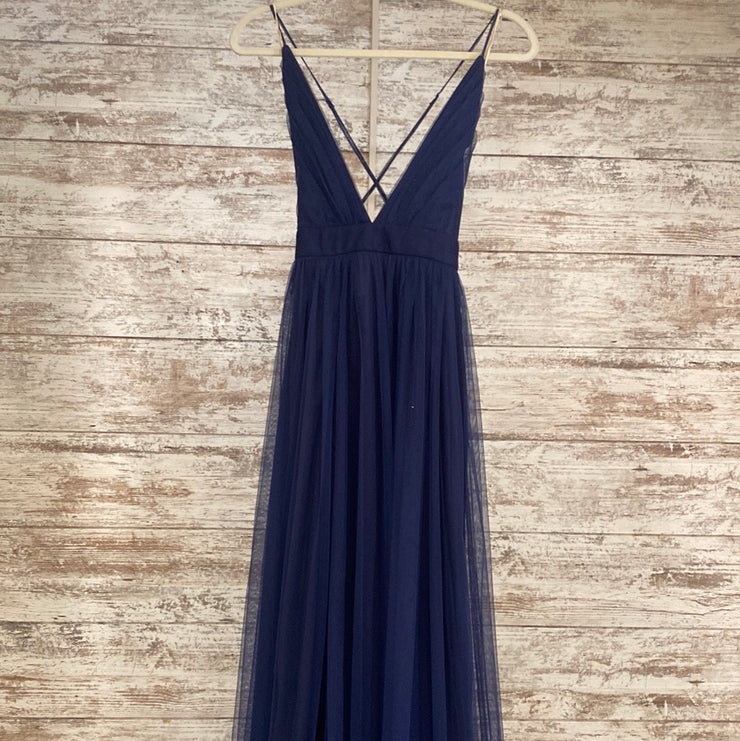 NAVY A LINE GOWN (NEW)