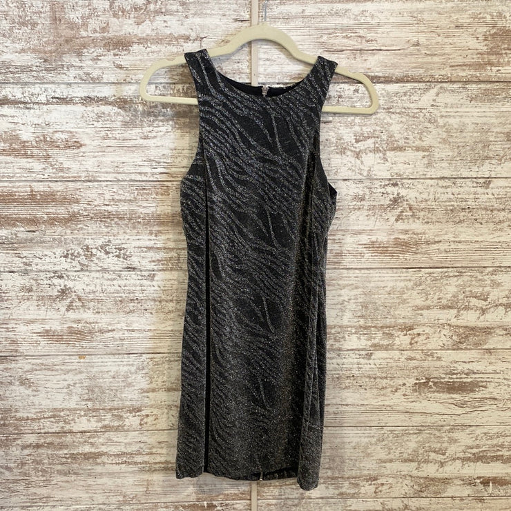 GRAY/BLACK SPARKLY SHORT DRESS