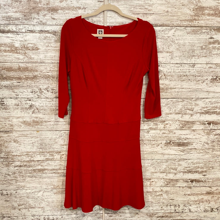 RED LONG SLEEVE SHORT DRESS