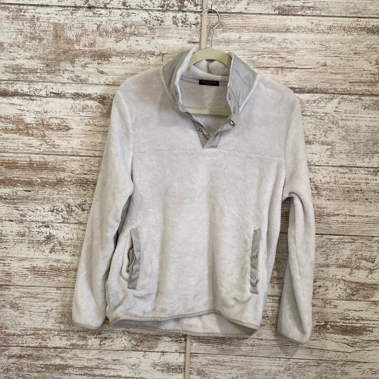 WHITE/GRAY FLEECE JACKET