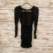 BLACK SPARKLY SHORT DRESS