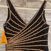 BLACK/GOLD LONG GOWN (NEW)