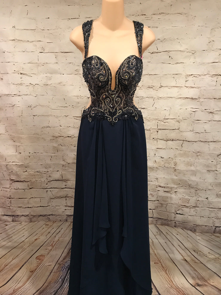 NAVY LONG GOWN (NEW)
