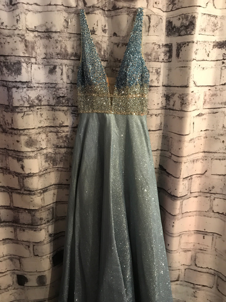 BLUE A LINE GOWN (NEW)
